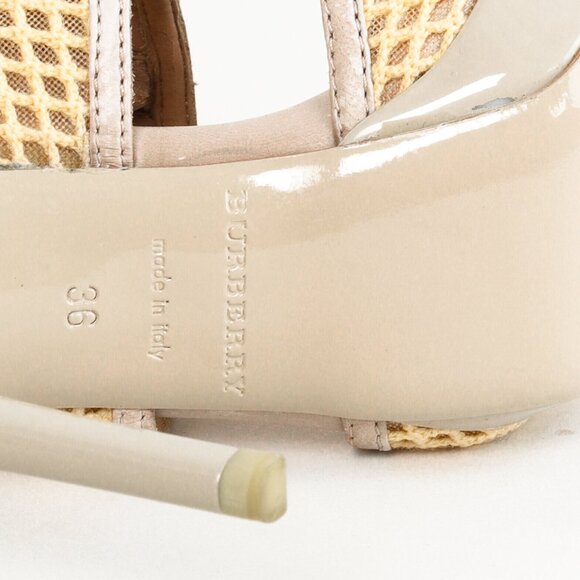 Burberry Grey Taupe Cut-Out Zipper Stiletto Heels - Picture 5 of 11